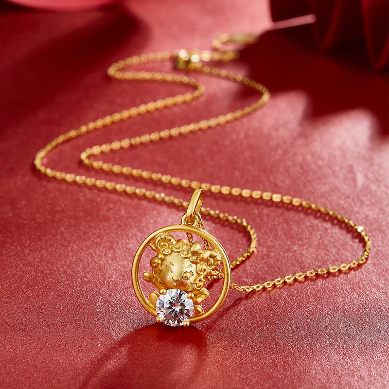 Sheep Moissanite Diamond Necklace 1.0 Carat from the Zodiac Series